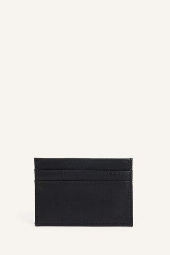 Man Black Man Business Card Wallet