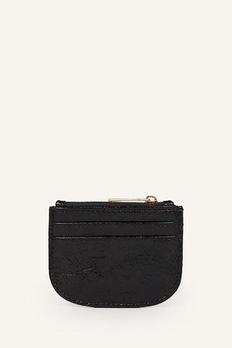 Faux Leather Black Card Holder