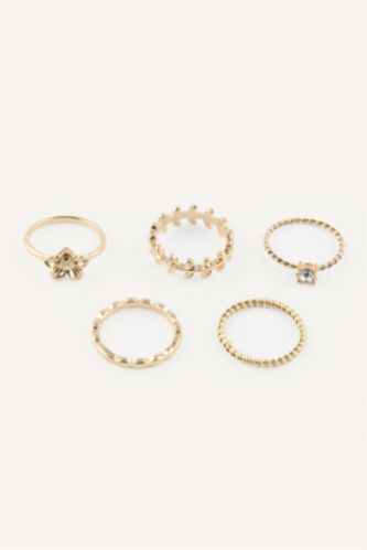 Women Altın 5 Piece Ring