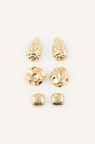 Women Altın 3 piece Earring