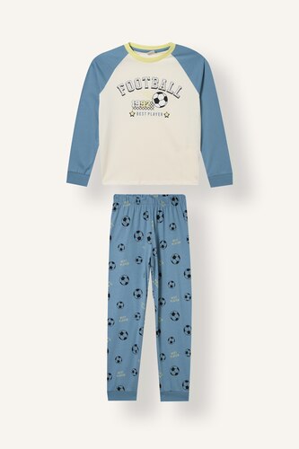 Boy 100% Cotton Regular Fit 2 Piece Pyjama Set