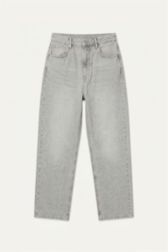Erkek Açık Gri Baggy Fit Jean Pantolon