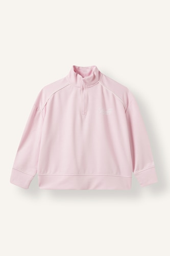 Kız Çocuk - Genç Kız Pembe Oversıze Modal Sweatshirt Kız Çocuk