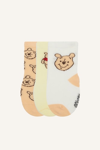 Kız Bebek Karma Winnie The Pooh 3'lü Çorap Kız Bebek