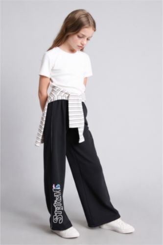 Қыздар Және Жасөспірімдер қара Қыздарға арналған Disney Lilo & Stitch Wide Leg шалбары