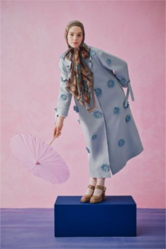 WOMAN Karma Fresh Scarfs X DeFacto Impressionist Floral Viscose Scarf