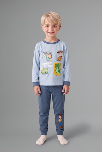 Baby Boys Blue 2 piece Regular Fit Toy Story Licensed Knitted Pyjamas