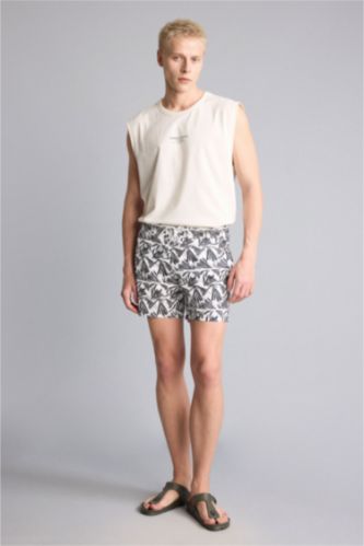 Men White Swim Shorts