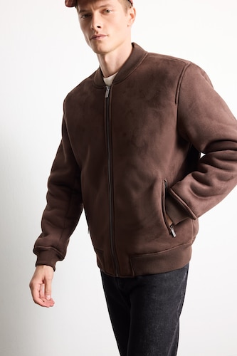 Zipper Bomber Collar Puffer Jacket