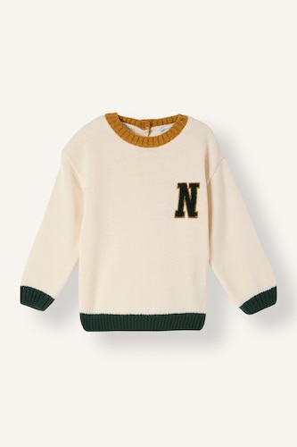 Baby Boys Stone Baby Boy Oversize Fit Embroidered Pullover