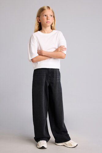GIRLS & TEENS Black Girl Baggy Fit Jeans