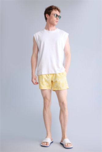 Men Yellow Swim Shorts