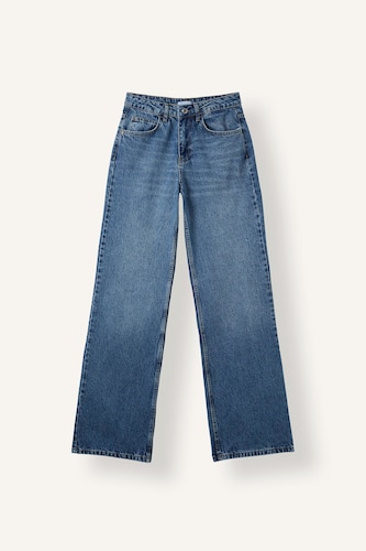 Straight Wide Yüksek Bel Jean