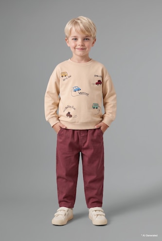 Baby Boys Stone Baby Boy 100% Cotton Car Print 2 Piece Set