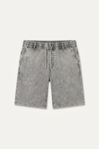 Erkek Açık Gri Relaxed Fit Jean Bermuda Şort
