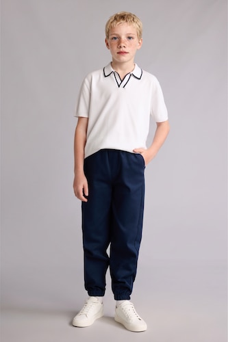 Young Boys - Teen Boys NAVY jogger Knitting Look Trousers