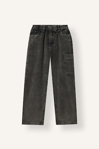 Young Boys - Teen Boys Grey Relax Fit Velvet Trousers