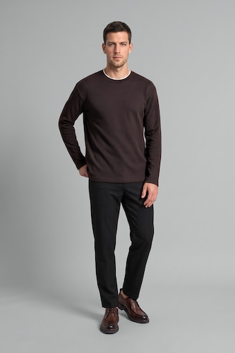MAN Brown Regular Fit Waffle Knit Basic T-Shirt