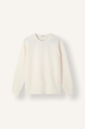 Regular Fit Basic Long Sleeve Henley T-Shirt