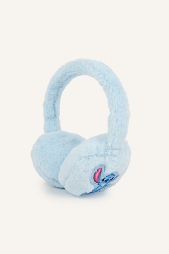Kız Çocuk - Genç Kız Mavi Disney Stitch Peluş Kulaklık Kız Çocuk