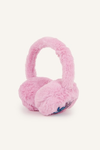 Kız Çocuk - Genç Kız Lila Disney Stitch Peluş Kulaklık Kız Çocuk