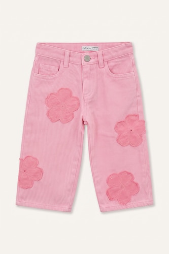 Baby Girls Pink Wide Leg Jeans