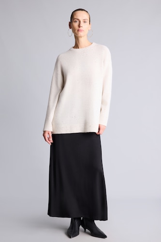 WOMAN Black A-Line Elastic Waist Maxi Skirt