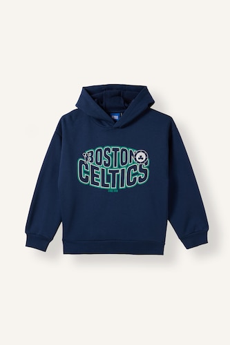 Young Boys - Teen Boys NAVY Regular Fit Boston Celtics Licensed Hooded Sweatshirt