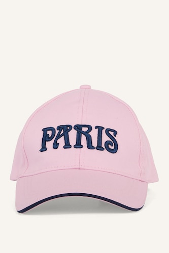 Girl Embroidered Cotton Baseball Cap