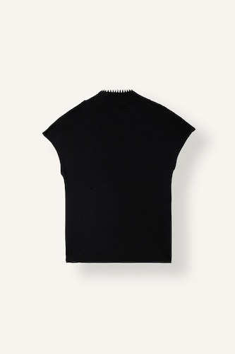 Regular Fit Half Turtleneck Ribana Short Sleeve T-Shirt