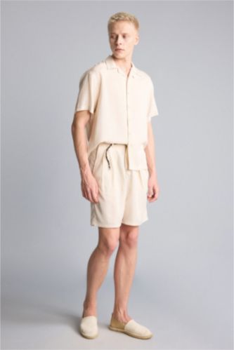 Men Beige Baggy Fit