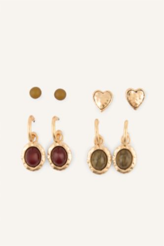 Women Mürdüm Büyük 4 piece Earring