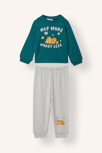 Baby Boys Green Man 2 piece Regular Fit Crew Neck Garfield Knitted Pyjamas