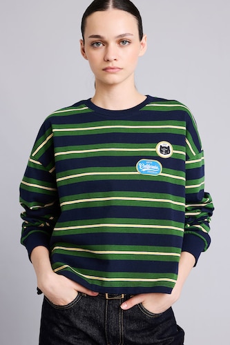 Kadın Lacivert Loose Fıt Sweatshirt