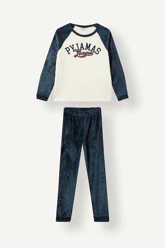 Young Boys - Teen Boys NAVY 2 piece Regular Fit Knitted Pyjamas