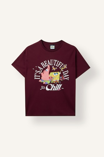 100% Cotton SpongeBob Oversize Printed T-Shirt