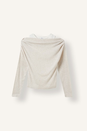 Women Sand Slim Fit Ribana Long Sleeve T-Shirt