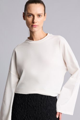 Women Ecru Relax Fit Long Sleeve T-Shirt