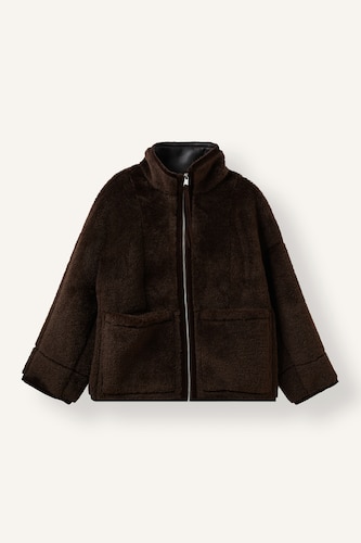 Oversize Fit Faux Leather Jacket Faux Leather Jacket