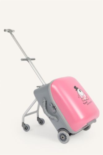 Kadın Açık Pembe Küçük Unisex Sert Kapaklı Büyük Valiz
