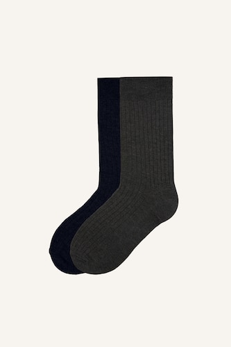 Men NAVY 2 piece Long sock
