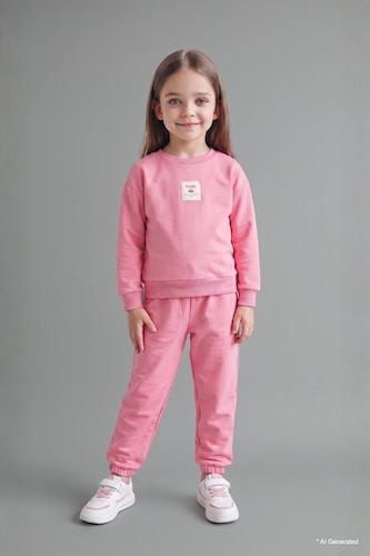 BABY GIRL Pink Baby Girl 100% Cotton Long Sleeve Top and Bottom 2-Piece Set