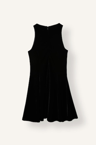 Baby Girl Flared Fit Short Sleeve Corduroy Mini Dress