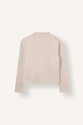 Slim Fit Ribana Half Turtleneck Long Sleeve Tunic