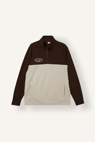 Standart Fit Yarım Fermuarlı Polar Sweatshirt