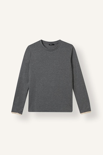 Slim Fit Basic Jersey Crew Neck Long Sleeve Tunic