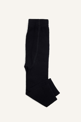 Young Girls - Teen Girls Black Unisex Cotton Socks