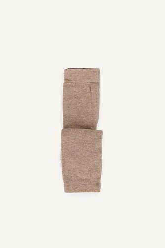 Young Girls - Teen Girls Brown Unisex Cotton Socks