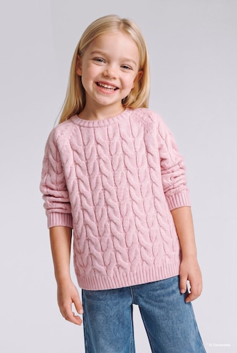 Baby Girls Light Pink Baby Girl Regular Fit Crew Neck Pullover