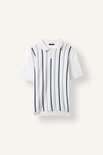 Men Ecru Standard Fit Short Sleeve Polo T-Shirt